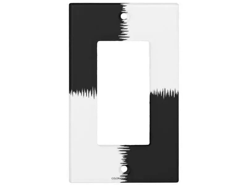 Rocker Light Switch Covers-QUARTERS Single, Double & Triple-Rocker Light Switch Covers-Black & White-from COLORADDICTED.COM-