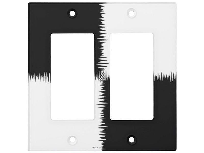Light Switch Covers-QUARTERS Single, Double &amp; Triple-Rocker Light Switch Covers-Black &amp; White-from COLORADDICTED.COM-