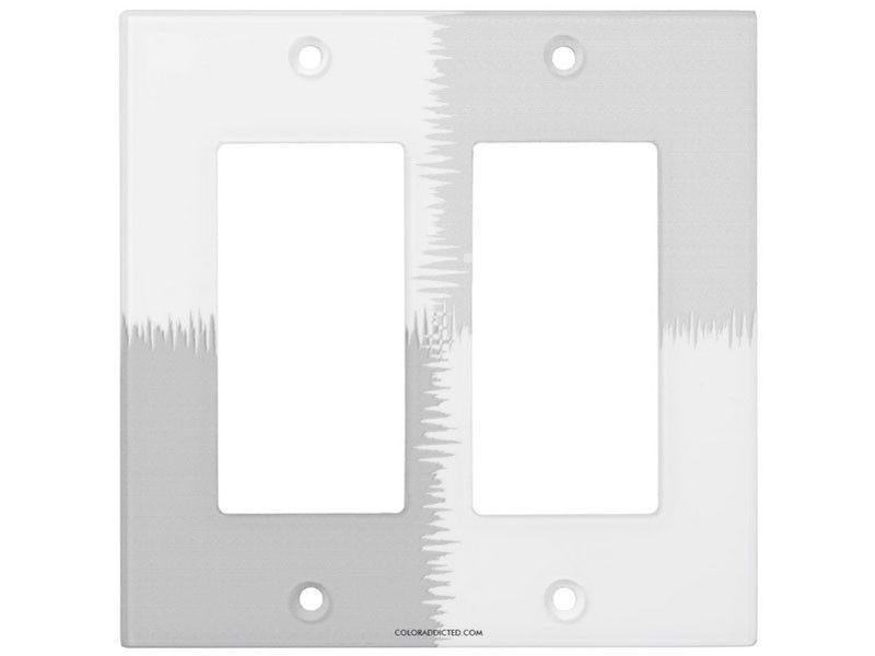 Light Switch Covers-QUARTERS Single, Double &amp; Triple-Rocker Light Switch Covers-Grays &amp; White-from COLORADDICTED.COM-