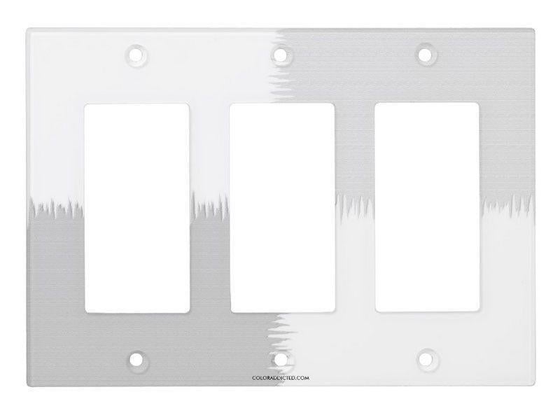 Light Switch Covers-QUARTERS Single, Double &amp; Triple-Rocker Light Switch Covers-Grays &amp; White-from COLORADDICTED.COM-