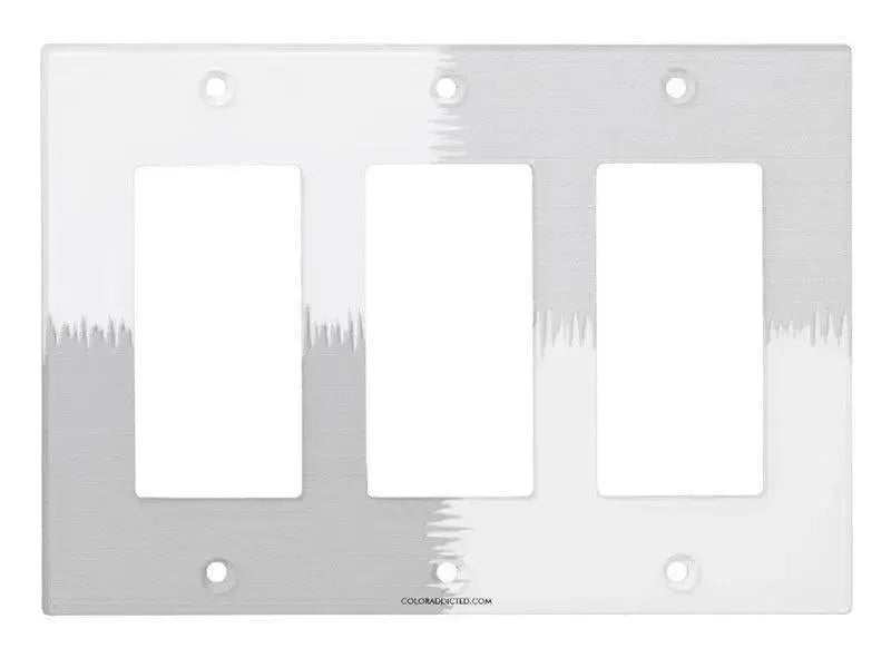 Rocker Light Switch Covers-QUARTERS Single, Double & Triple-Rocker Light Switch Covers-Grays & White-from COLORADDICTED.COM-