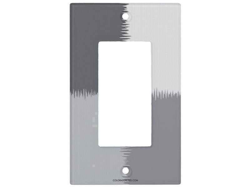 Light Switch Covers-QUARTERS Single, Double &amp; Triple-Rocker Light Switch Covers-Grays-from COLORADDICTED.COM-