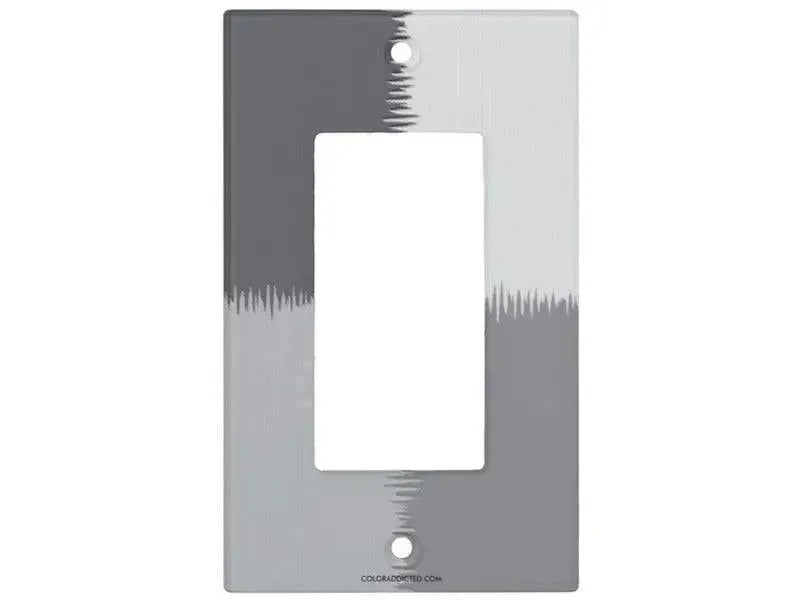 Rocker Light Switch Covers-QUARTERS Single, Double & Triple-Rocker Light Switch Covers-Grays-from COLORADDICTED.COM-