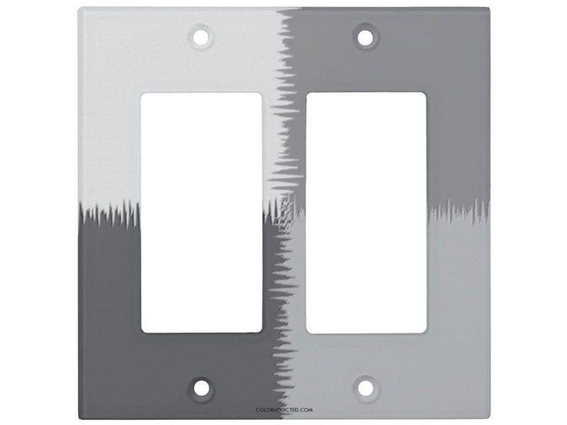 Light Switch Covers-QUARTERS Single, Double &amp; Triple-Rocker Light Switch Covers-Grays-from COLORADDICTED.COM-