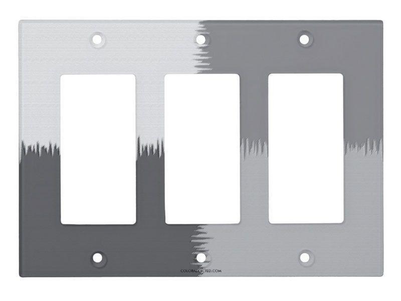 Light Switch Covers-QUARTERS Single, Double &amp; Triple-Rocker Light Switch Covers-Grays-from COLORADDICTED.COM-