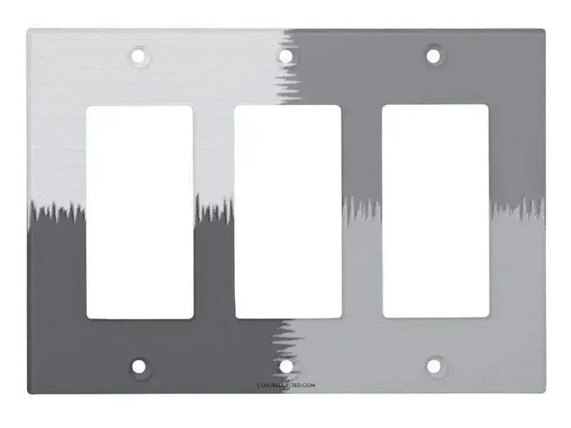 Rocker Light Switch Covers-QUARTERS Single, Double & Triple-Rocker Light Switch Covers-Grays-from COLORADDICTED.COM-