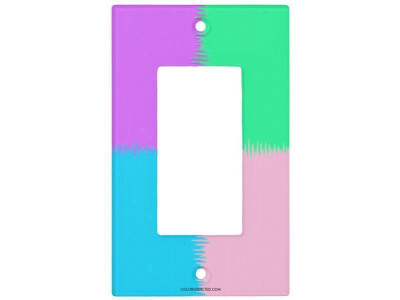 Light Switch Covers-QUARTERS Single, Double &amp; Triple-Rocker Light Switch Covers-Pink &amp; Light Blue &amp; Light Green &amp; Light Purple-from COLORADDICTED.COM-