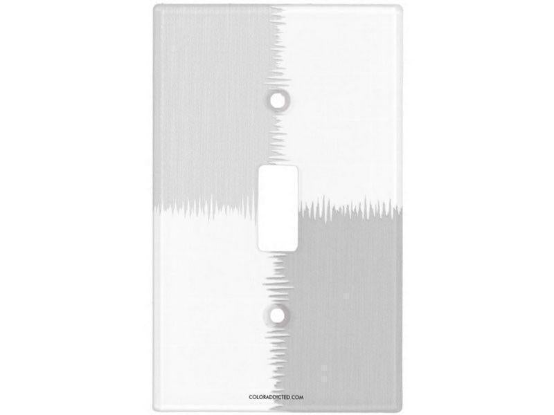 Toggle Light Switch Covers-QUARTERS Single, Double &amp; Triple-Toggle Light Switch Covers-Grays &amp; White-from COLORADDICTED.COM-
