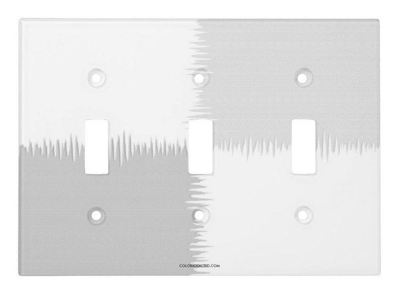 Toggle Light Switch Covers-QUARTERS Single, Double &amp; Triple-Toggle Light Switch Covers-Grays &amp; White-from COLORADDICTED.COM-