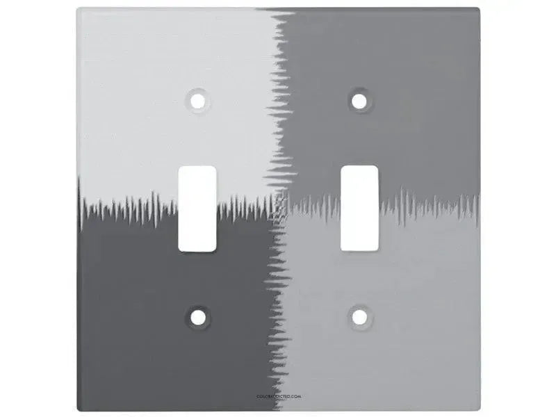 Toggle Light Switch Covers-QUARTERS Single, Double & Triple-Toggle Light Switch Covers-Grays-from COLORADDICTED.COM-