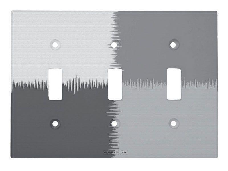 Light Switch Covers-QUARTERS Single, Double &amp; Triple-Toggle Light Switch Covers-Grays-from COLORADDICTED.COM-
