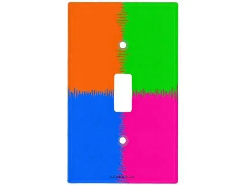 Toggle Light Switch Covers-QUARTERS Single, Double & Triple-Toggle Light Switch Covers-Orange & Fuchsia & Blue & Green-from COLORADDICTED.COM-