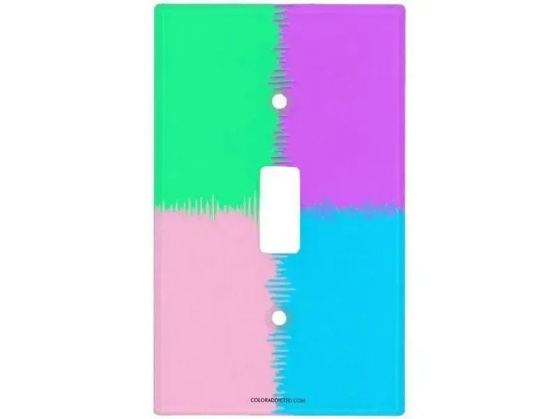 Toggle Light Switch Covers-QUARTERS Single, Double & Triple-Toggle Light Switch Covers-Pink & Light Blue & Light Green & Light Purple-from COLORADDICTED.COM-