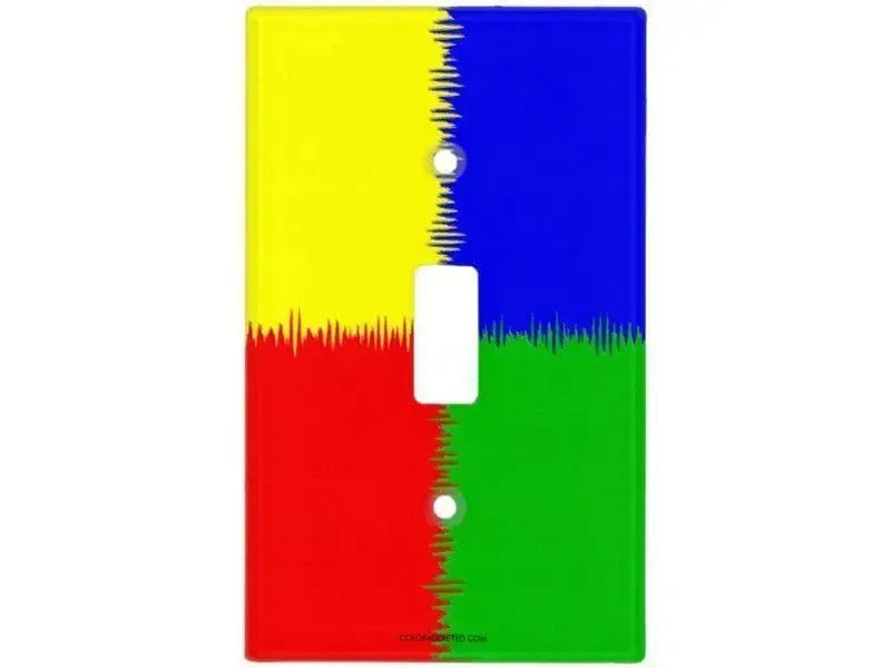 Toggle Light Switch Covers-QUARTERS Single, Double & Triple-Toggle Light Switch Covers-Red & Blue & Green & Yellow-from COLORADDICTED.COM-