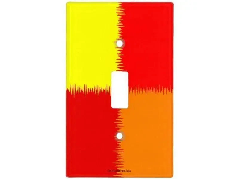 Toggle Light Switch Covers-QUARTERS Single, Double & Triple-Toggle Light Switch Covers-Reds & Orange & Yellow-from COLORADDICTED.COM-