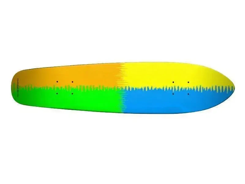 Skateboard Decks-QUARTERS Skateboard Decks-Orange & Blue & Green & Yellow-from COLORADDICTED.COM-