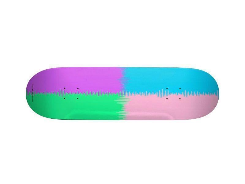 Skateboard Decks-QUARTERS Skateboard Decks-Pink &amp; Light Blue &amp; Light Green &amp; Light Purple-from COLORADDICTED.COM-