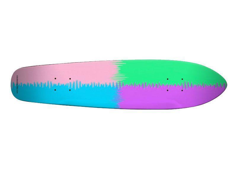 Skateboard Decks-QUARTERS Skateboard Decks-Pink &amp; Light Blue &amp; Light Green &amp; Light Purple-from COLORADDICTED.COM-