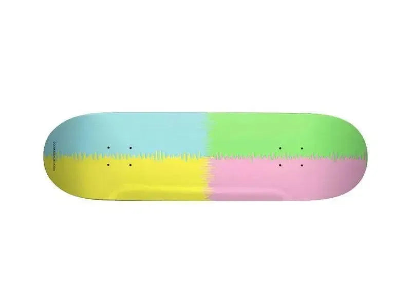 Skateboard Decks-QUARTERS Skateboard Decks-Pink & Light Blue & Light Green & Light Yellow-from COLORADDICTED.COM-