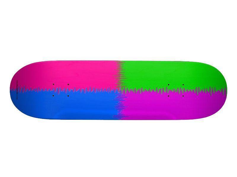 Skateboard Decks-QUARTERS Skateboard Decks-Purple &amp; Fuchsia &amp; Blue &amp; Green-from COLORADDICTED.COM-