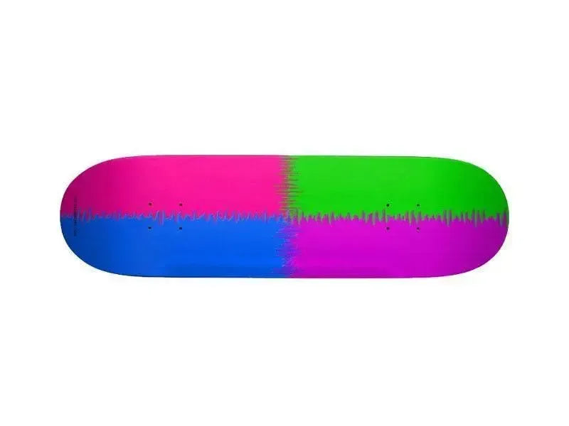 Skateboard Decks-QUARTERS Skateboard Decks-Purple & Fuchsia & Blue & Green-from COLORADDICTED.COM-