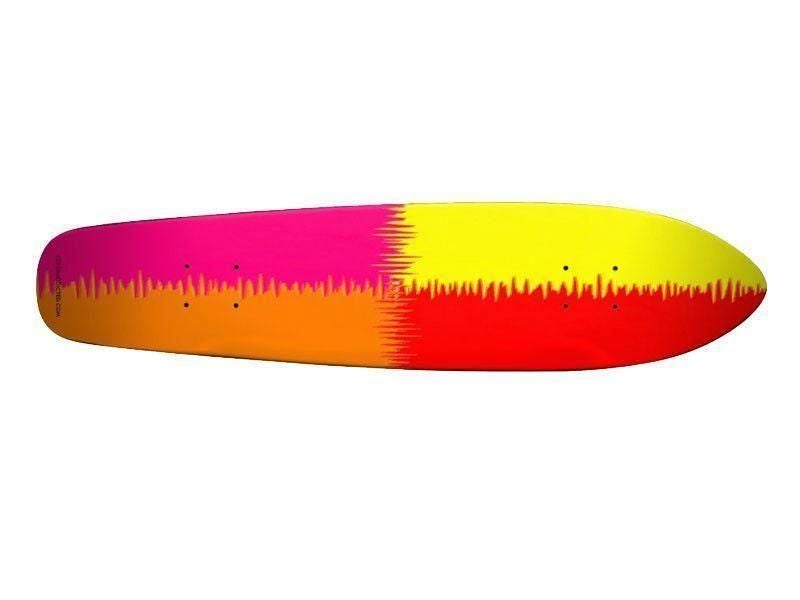 Skateboard Decks-QUARTERS Skateboard Decks-Red &amp; Orange &amp; Fuchsia &amp; Yellow-from COLORADDICTED.COM-