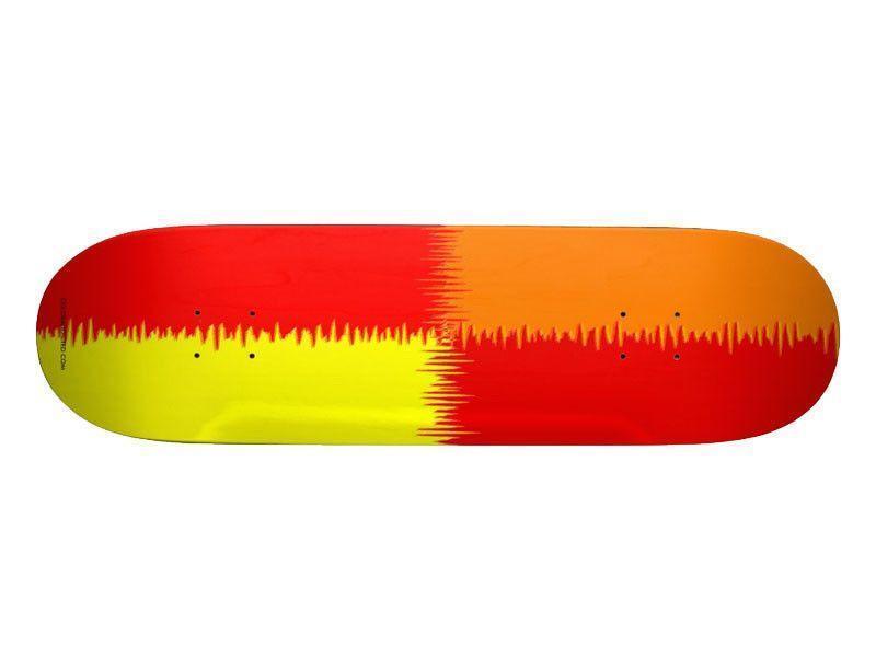 Skateboard Decks-QUARTERS Skateboard Decks-Reds &amp; Orange &amp; Yellow-from COLORADDICTED.COM-