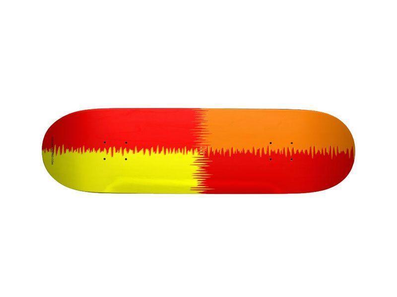 Skateboard Decks-QUARTERS Skateboard Decks-Reds &amp; Orange &amp; Yellow-from COLORADDICTED.COM-