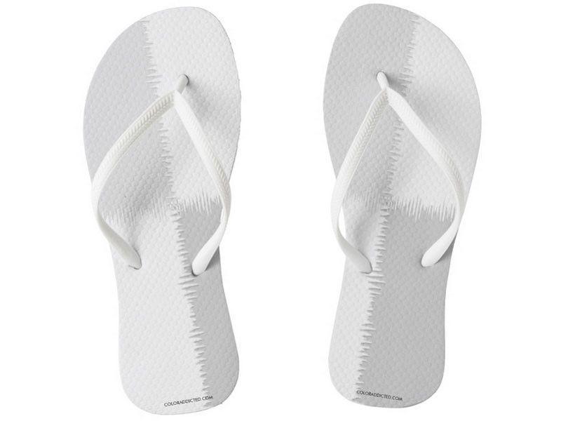 Flip Flops-QUARTERS Slim-Strap Flip Flops-Grays &amp; White-from COLORADDICTED.COM-