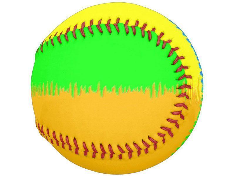 Softballs-QUARTERS Softballs-Orange &amp; Blue &amp; Green &amp; Yellow-from COLORADDICTED.COM-