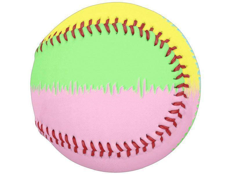Softballs-QUARTERS Softballs-Pink &amp; Light Blue &amp; Light Green &amp; Light Yellow-from COLORADDICTED.COM-