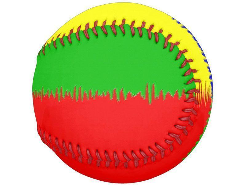 Softballs-QUARTERS Softballs-Red &amp; Blue &amp; Green &amp; Yellow-from COLORADDICTED.COM-