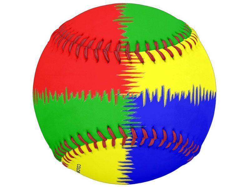 Softballs-QUARTERS Softballs-Red & Blue & Green & Yellow-from COLORADDICTED.COM-