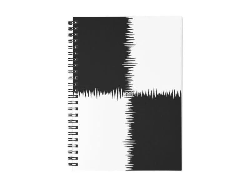 Spiral Notebooks-QUARTERS Spiral Notebooks-Black & White-from COLORADDICTED.COM-