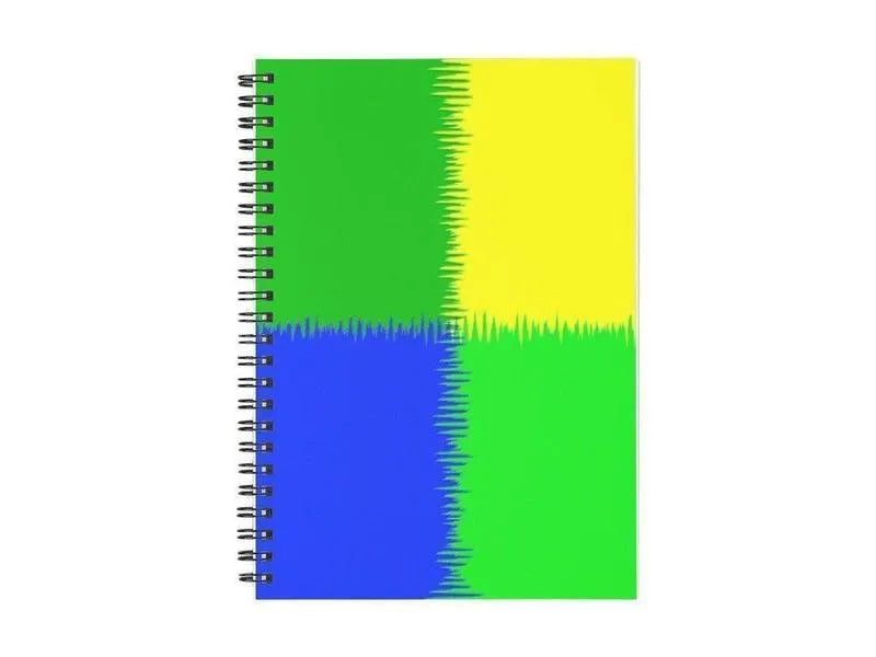 Spiral Notebooks-QUARTERS Spiral Notebooks-Blues & Greens & Yellow-from COLORADDICTED.COM-