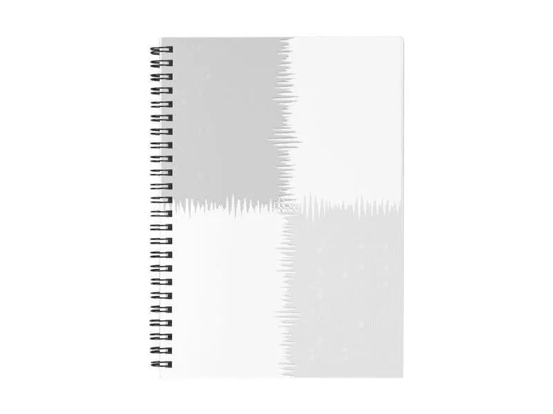 Spiral Notebooks-QUARTERS Spiral Notebooks-Grays & White-from COLORADDICTED.COM-