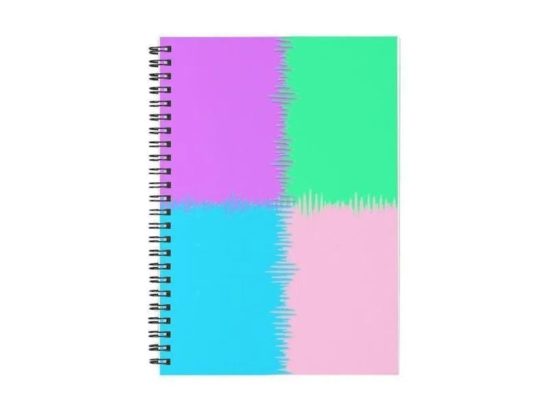 Spiral Notebooks-QUARTERS Spiral Notebooks-Pink & Light Blue & Light Green & Light Purple-from COLORADDICTED.COM-