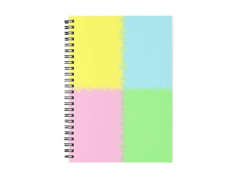 Spiral Notebooks-QUARTERS Spiral Notebooks-Pink & Light Blue & Light Green & Light Yellow-from COLORADDICTED.COM-