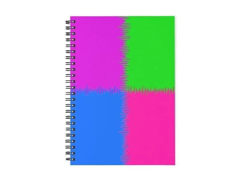 Spiral Notebooks-QUARTERS Spiral Notebooks-Purple & Fuchsia & Blue & Green-from COLORADDICTED.COM-