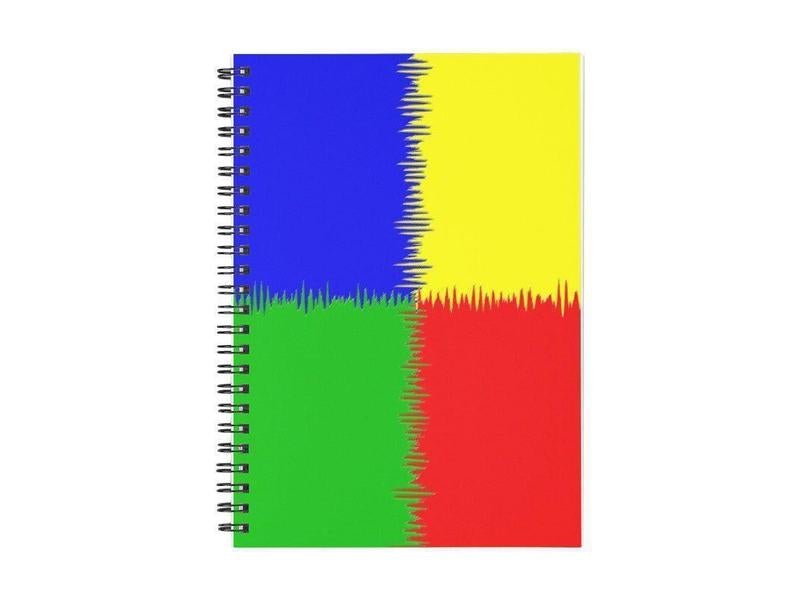 Spiral Notebooks-QUARTERS Spiral Notebooks-Red &amp; Blue &amp; Green &amp; Yellow-from COLORADDICTED.COM-