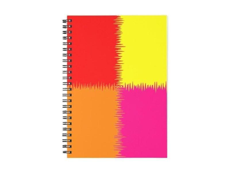 Spiral Notebooks-QUARTERS Spiral Notebooks-Red &amp; Orange &amp; Fuchsia &amp; Yellow-from COLORADDICTED.COM-