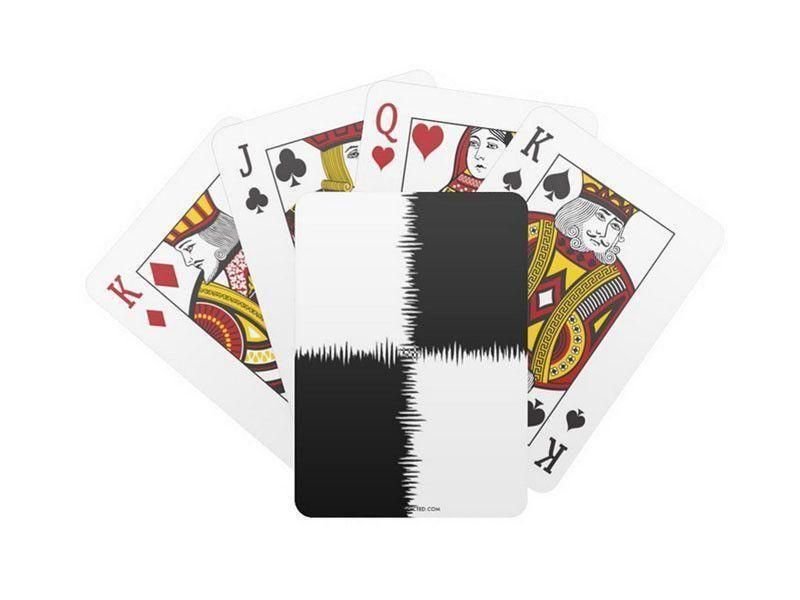 Playing Cards-QUARTERS Standard Playing Cards-Black &amp; White-from COLORADDICTED.COM-