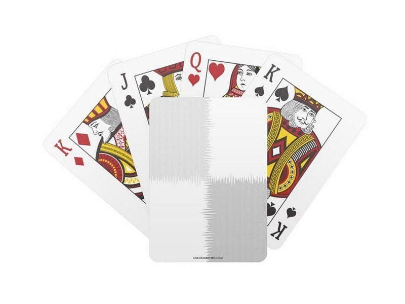 Playing Cards-QUARTERS Standard Playing Cards-Grays &amp; White-from COLORADDICTED.COM-