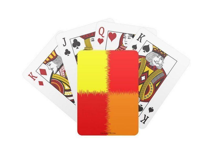 Playing Cards-QUARTERS Standard Playing Cards-Reds &amp; Orange &amp; Yellow-from COLORADDICTED.COM-