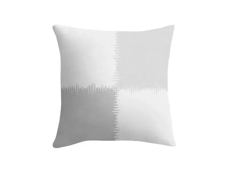 Throw Pillows & Throw Pillow Cases-QUARTERS Throw Pillows & Throw Pillow Cases-Grays & White-from COLORADDICTED.COM-