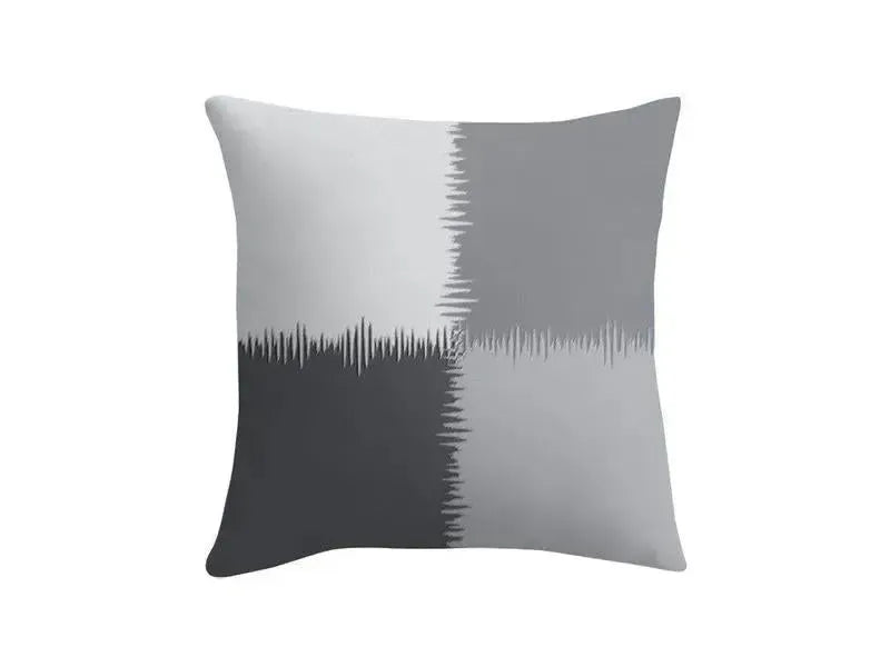 Throw Pillows & Throw Pillow Cases-QUARTERS Throw Pillows & Throw Pillow Cases-Grays-from COLORADDICTED.COM-