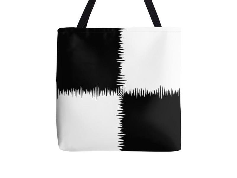 Tote Bags-QUARTERS Tote Bags-Black &amp; White-from COLORADDICTED.COM-