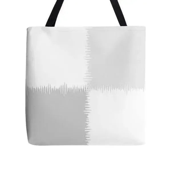 Tote Bags-QUARTERS Tote Bags-Grays & White-from COLORADDICTED.COM-