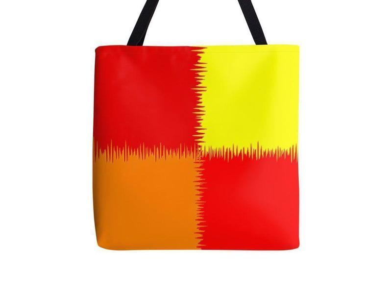 Tote Bags-QUARTERS Tote Bags-Reds &amp; Orange &amp; Yellow-from COLORADDICTED.COM-