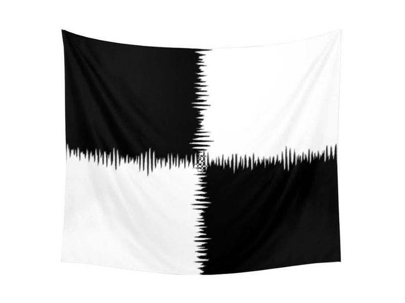Wall Tapestries-QUARTERS Wall Tapestries-Black &amp; White-from COLORADDICTED.COM-